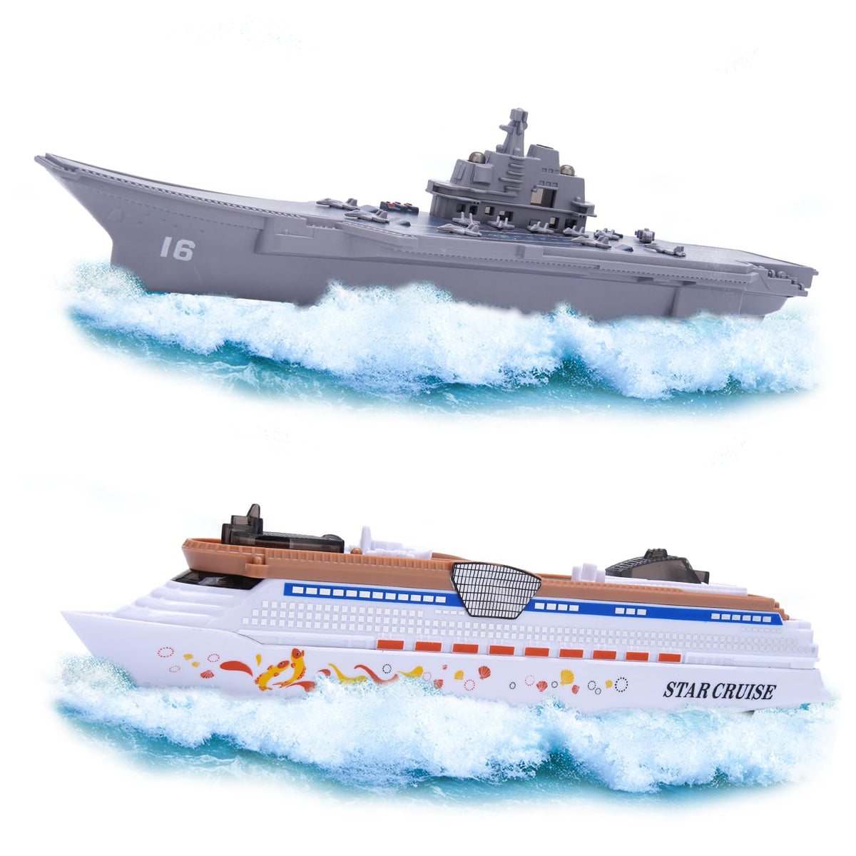 Crelloci aircraft carrier deck lights up for imaginative launch play.