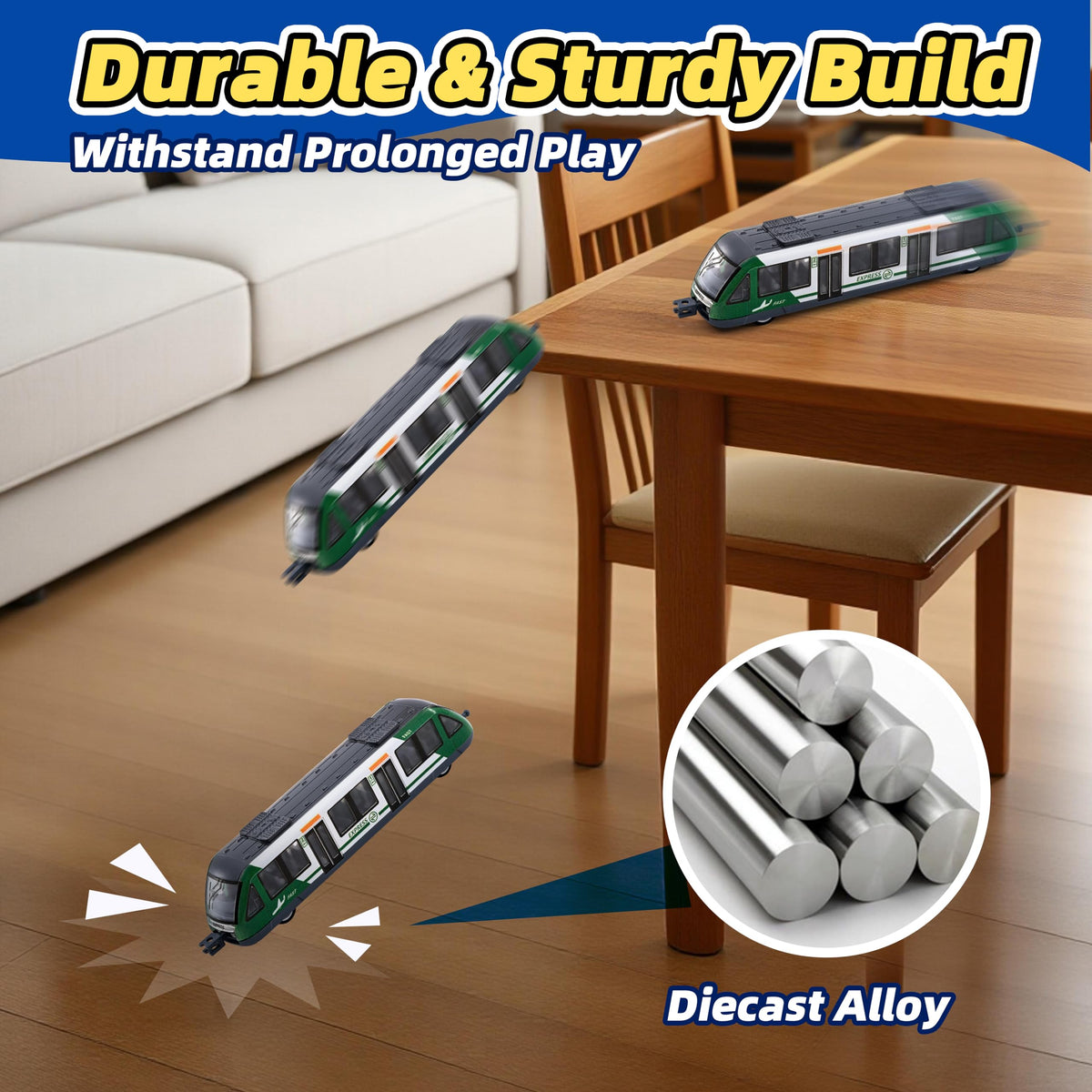 Crelloci Bullet Train ABS plastic build designed for durability.