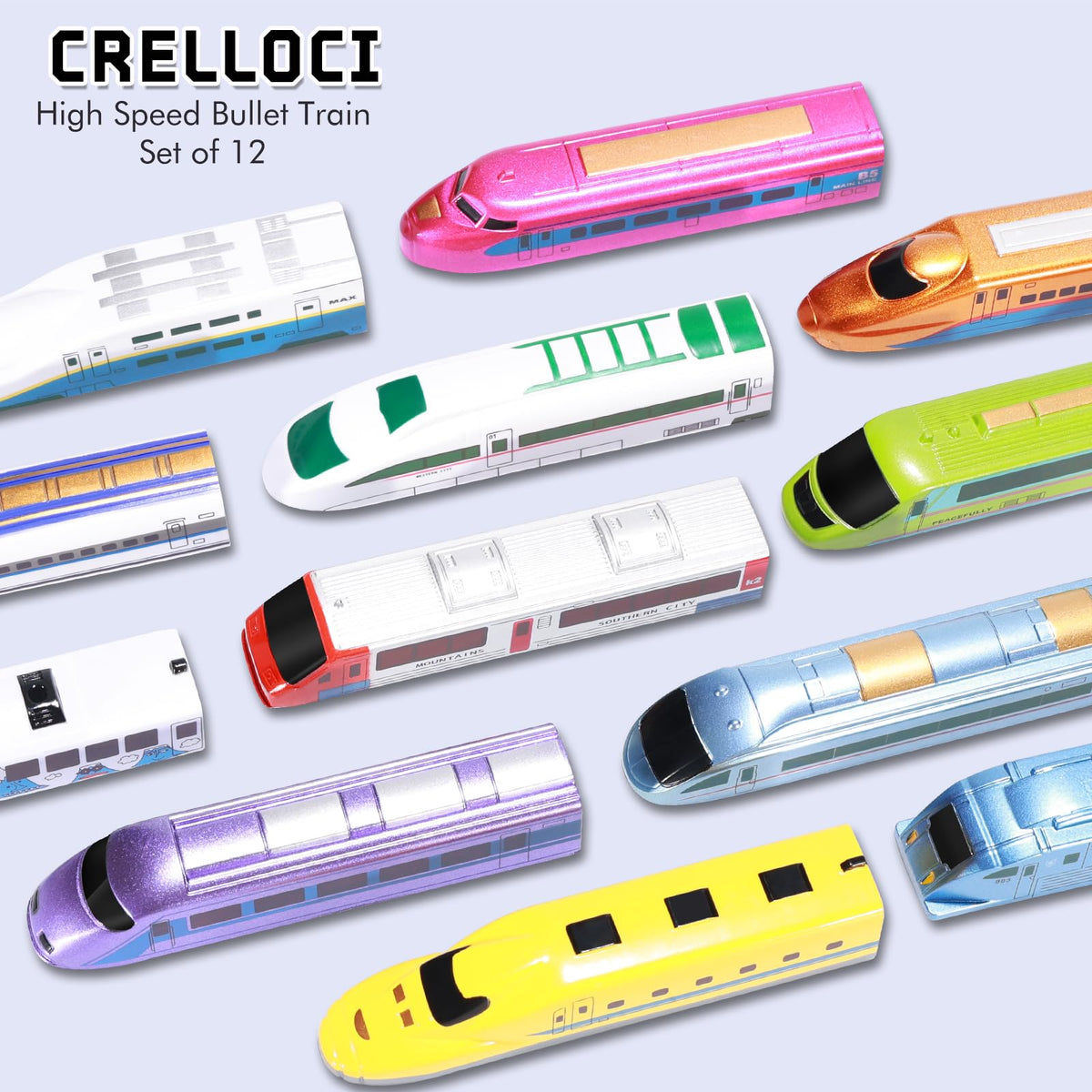 Crelloci Bullet Train durable design withstands rough kid play