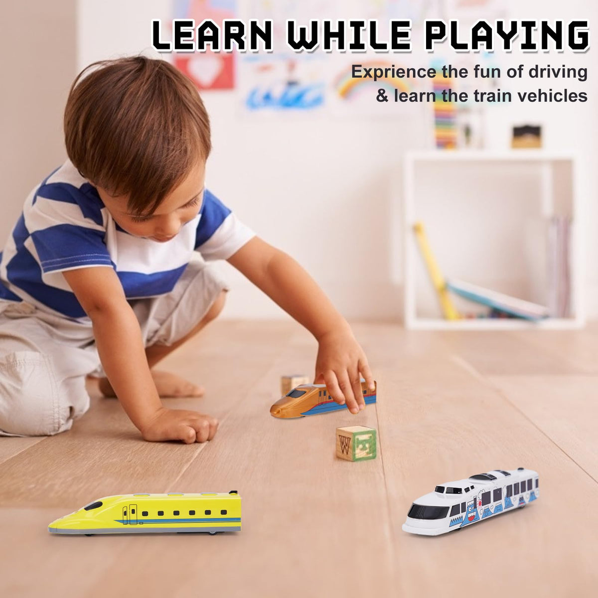 Crelloci Bullet Train gift-ready set encourages imagination and motor skills