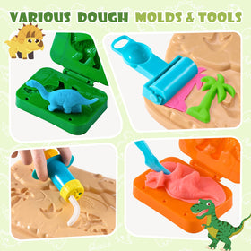 Crelloci mold-dough tools featuring a T-Rex shape enhances fine motor skills.