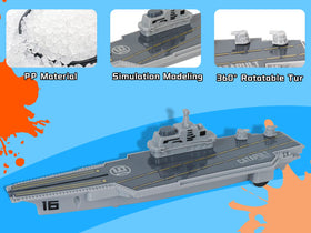 Crelloci small scale planes eject and launch from carrier runway for pretend combat.