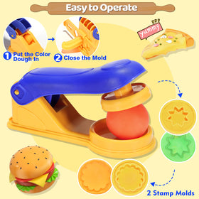 Crelloci Play Color Dough Tools Set with 12 dough cans boosts color recognition.