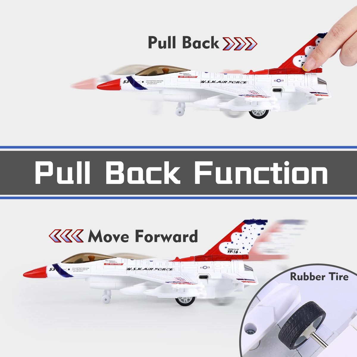 Crelloci pull-back jet showcases simple, battery-free propulsion for races
