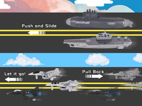Crelloci pull-back fighter jets accelerate after a light tap for quick action.