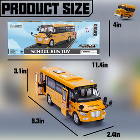 Crelloci school bus toy die-cast body emphasizes sturdy construction