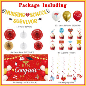 Crenics Nursing School Survival Banner highlights milestones and keeps vibes festive.
