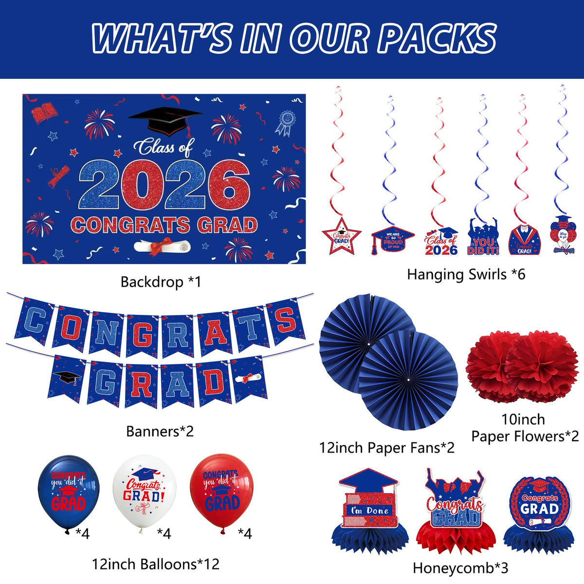 Crenics Congrats Grad Banner for stage decor and photo opportunities.