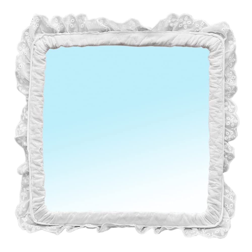 Cribby baby mirror mounted inside crib rails for safe viewing during early development.