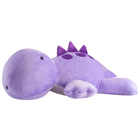 Crillop 4lb weighted dinosaur plush body close-up illustrates fixed weight design.