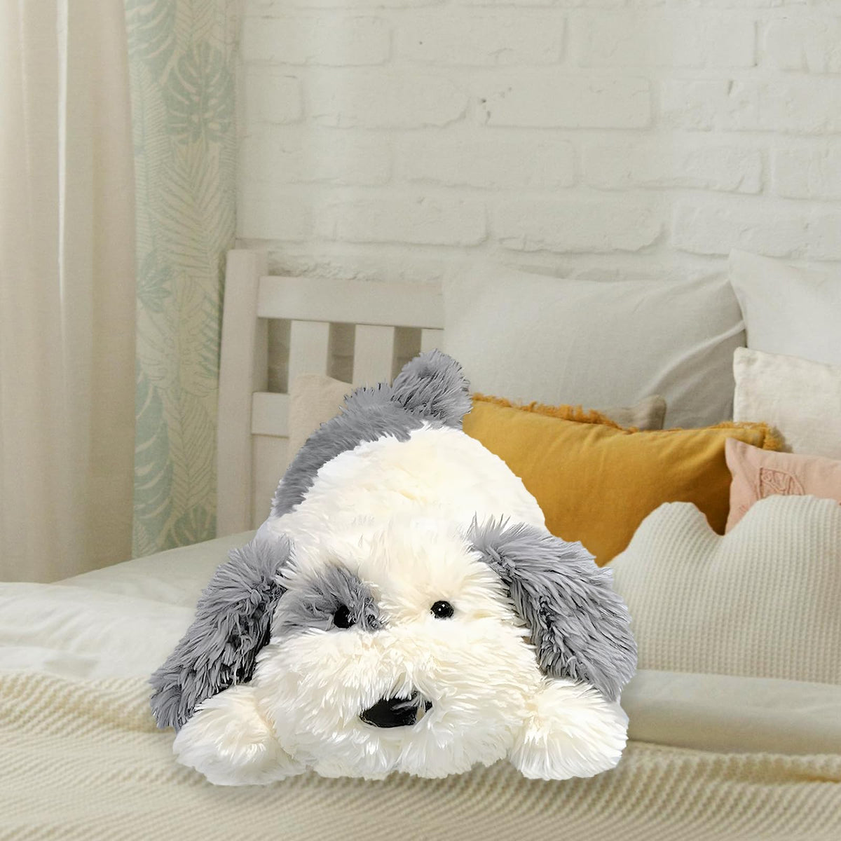 Crillop dog plush used as a lap companion for relaxation