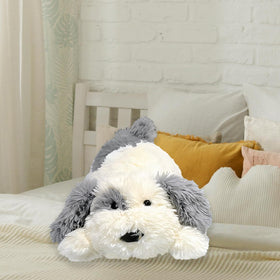 Crillop dog plush used as a lap companion for relaxation
