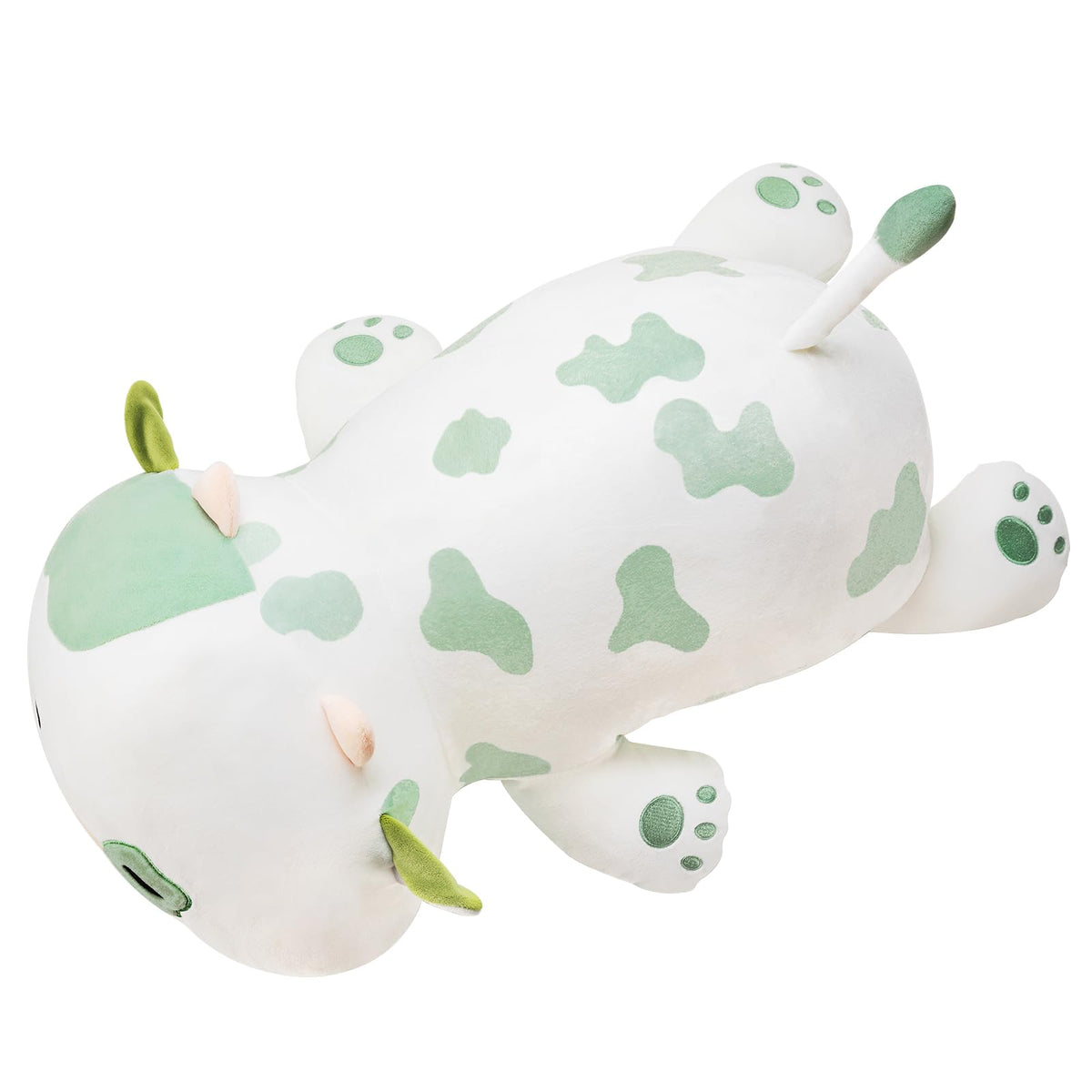 Crillop green spotted cow weighted pillow provides gentle pressure for calm moments