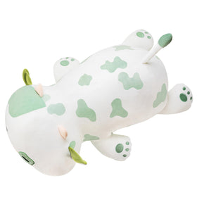 Crillop green spotted cow weighted pillow provides gentle pressure for calm moments