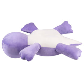 Crillop weighted dinosaur plush demonstrates soothing sensory experience at home.