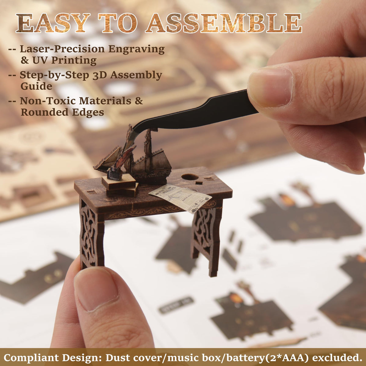 CRIOLPO Book Nook Kit miniature house craft sparks creativity.