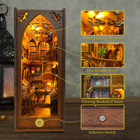 CRIOLPO Book Nook Kit sensor-led light automatically illuminates your book nook.