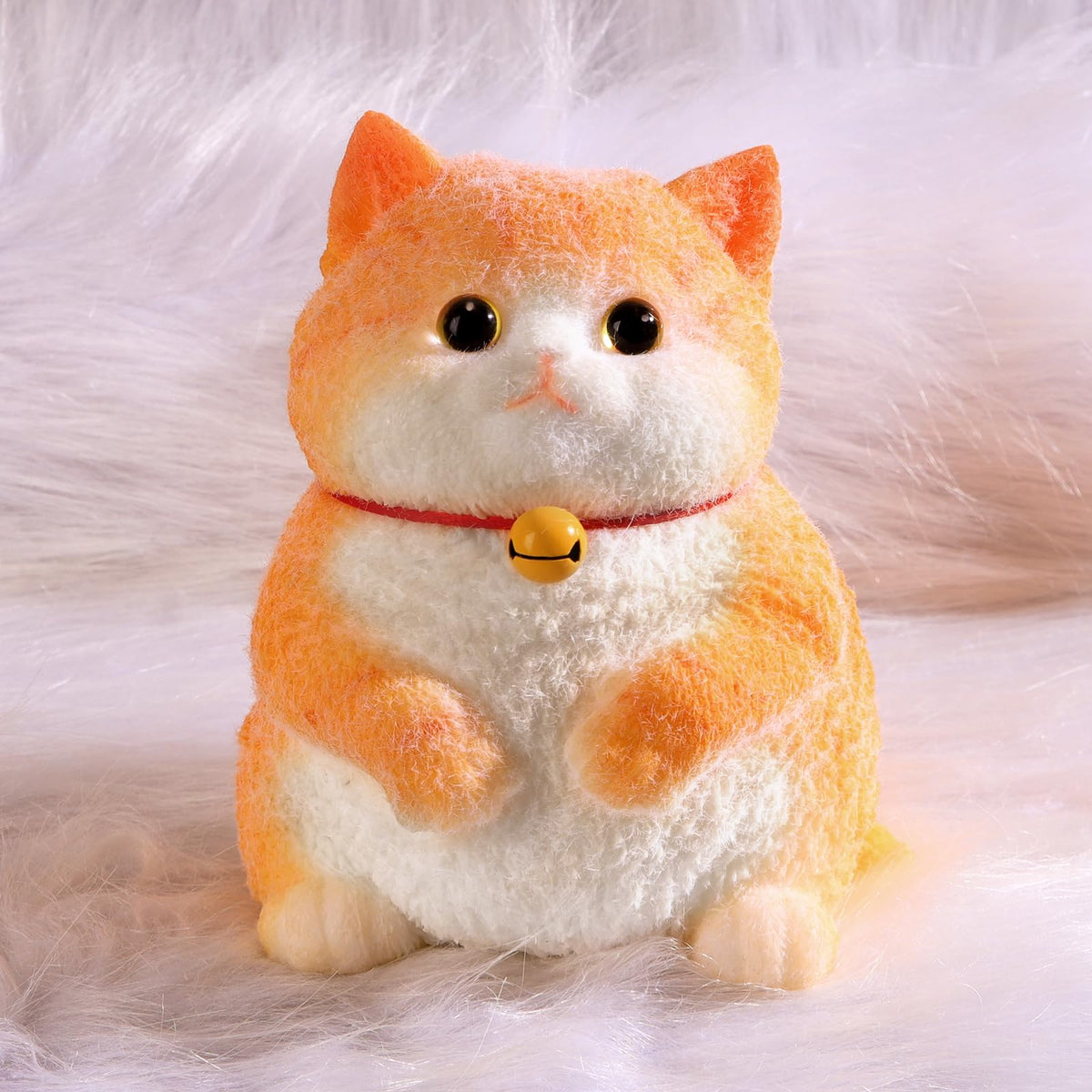 CritterCopia Big Taba Cat front view orange squishy toy for stress relief.