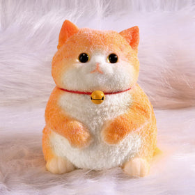 CritterCopia Big Taba Cat front view orange squishy toy for stress relief.