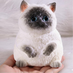 CritterCopia Big Taba Cat toy front view, a cute stress-relief companion for desks and shelves.