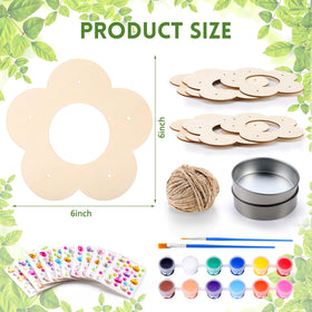 CroBlissful bird feeder with paints and brushes for kids' art.