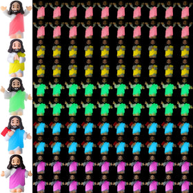 CroBlissful green Little Jesus figurine glows softly for nighttime faith reminders