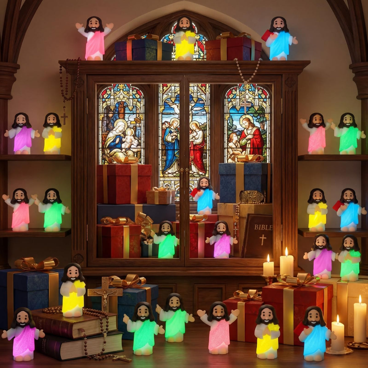 CroBlissful yellow Little Jesus figurine brightens VBS and holiday decor