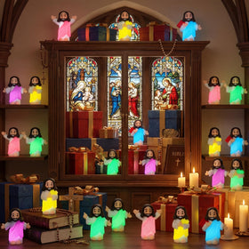 CroBlissful yellow Little Jesus figurine brightens VBS and holiday decor