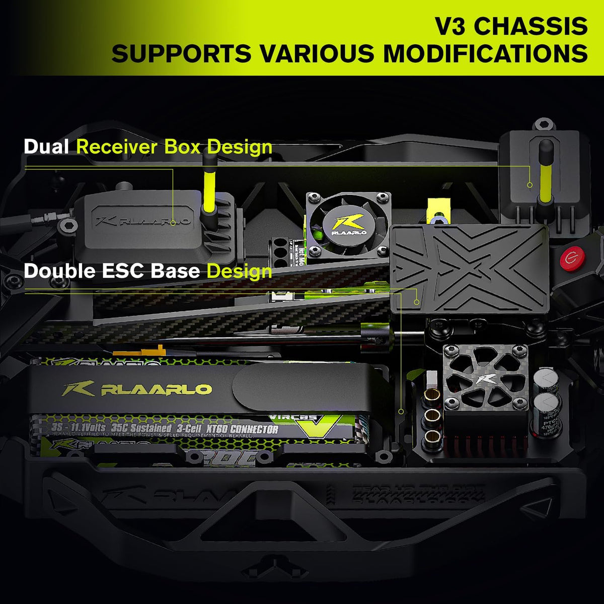CROBOLL RLAARLO RC drift car metal chassis durability during jumps