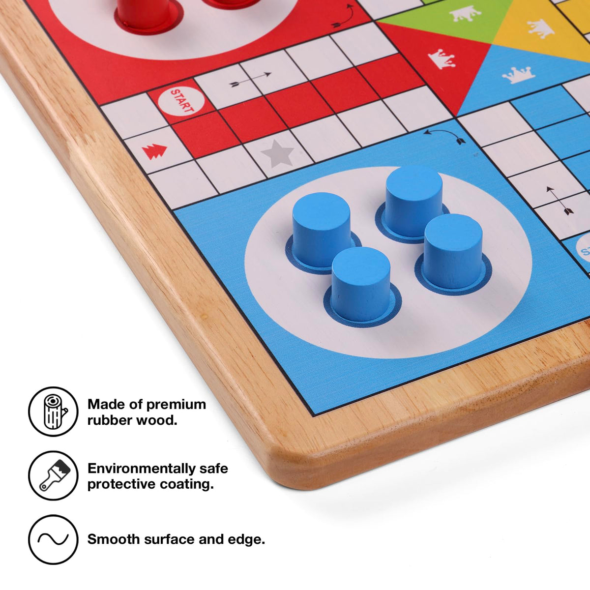 Crobyi 12-inch board – back view showing two game sides for versatile family fun