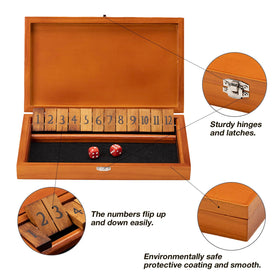 Crobyi Shut The Box 12-number tiles visible for quick math practice