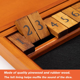 Crobyi Shut The Box four dice ready for play