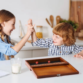 Crobyi Shut The Box family game setup showing social play
