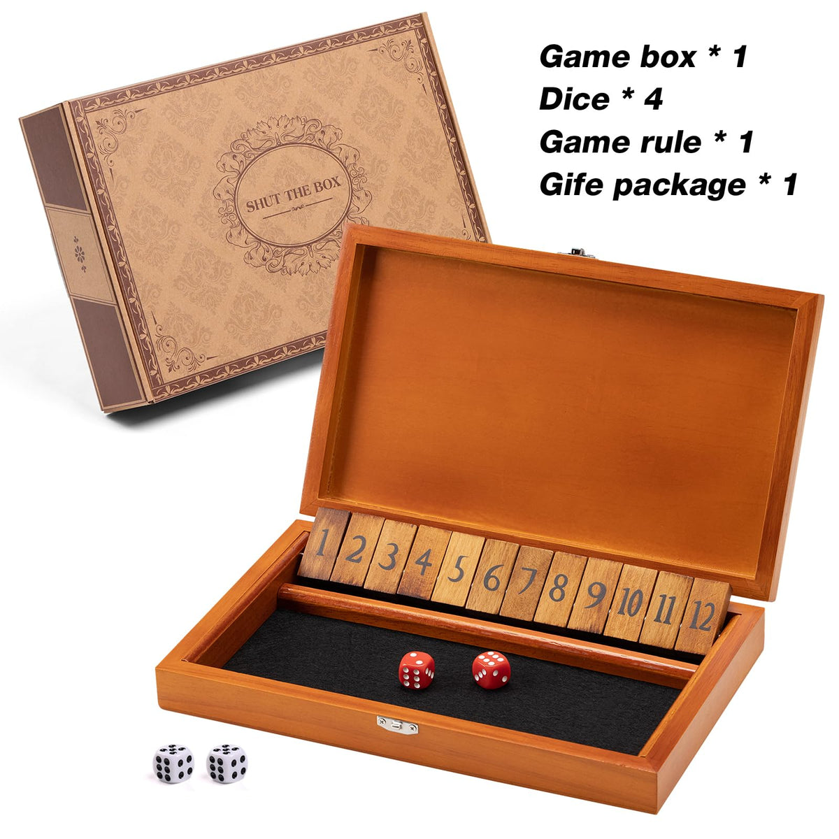 Crobyi Shut The Box gift package ready to give