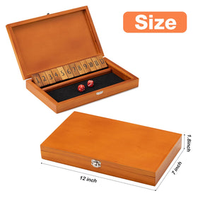 Crobyi Shut The Box wooden box with lid closed for tidy setup