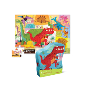 Crocodile Creek 36-piece floor puzzle box with kid-friendly storage and easy cleanup after play