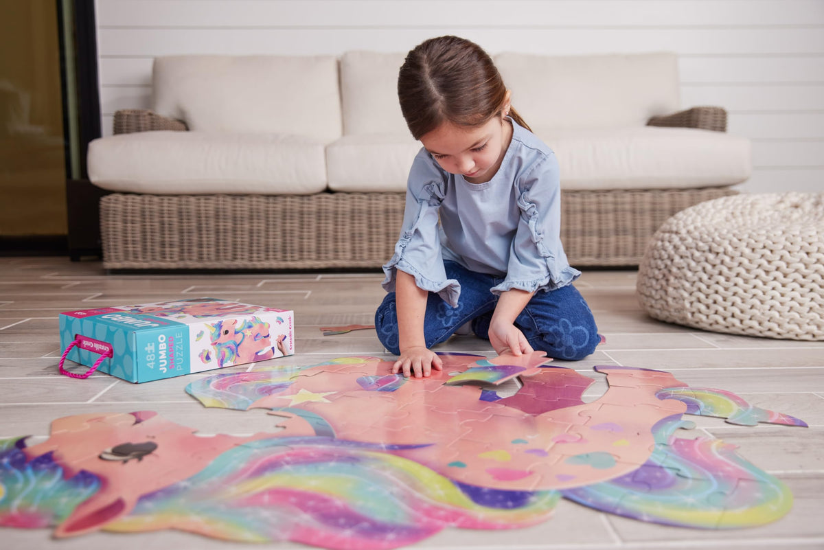 Crocodile Creek Above + Below jumbo-size puzzle invites collaborative family play.