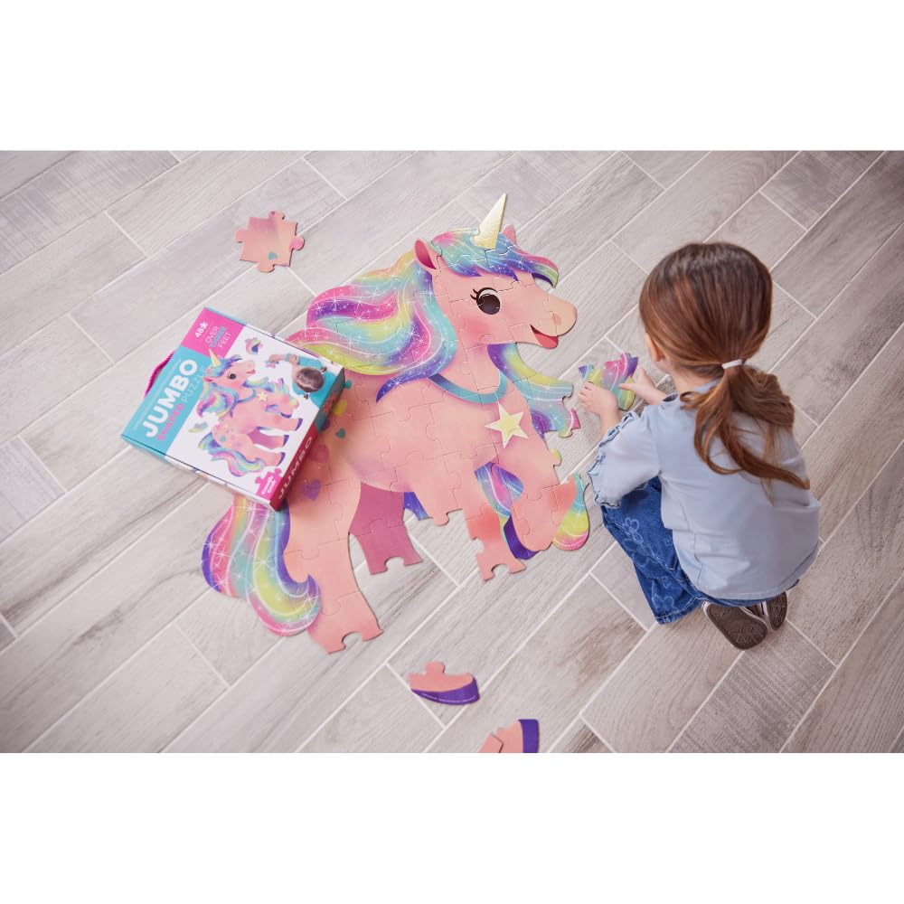 Crocodile Creek Above + Below jumbo unicorn puzzle supports hands-on learning and patterning.