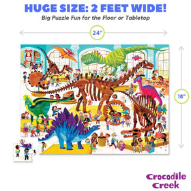 Packaging box from Crocodile Creek above and below puzzle with eco-friendly materials.