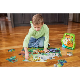 Crocodile Creek colorfully illustrated animal scene sparks curiosity during family time.