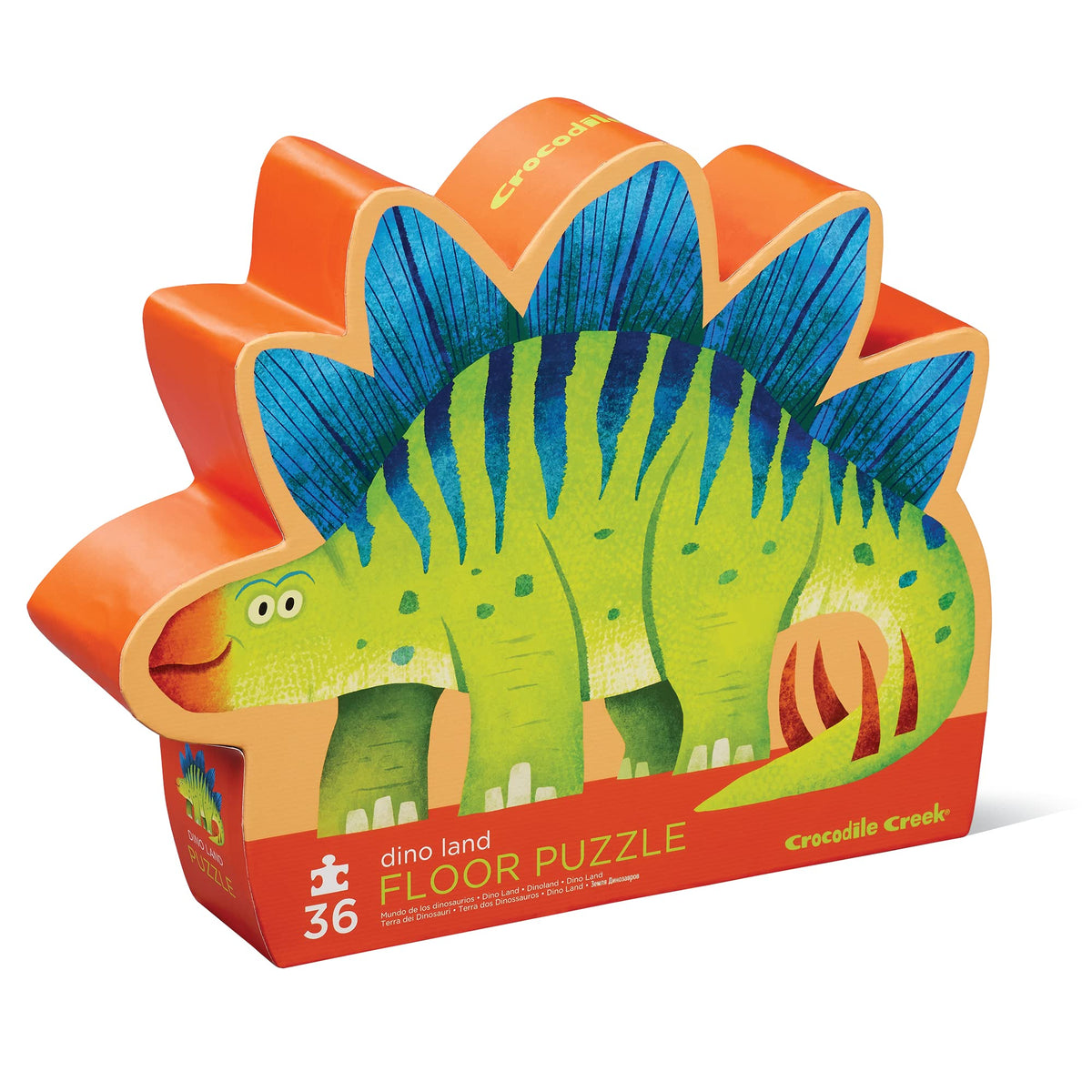 Crocodile Creek Dino Land puzzle box keeps pieces organized after play