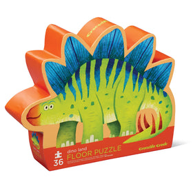Crocodile Creek Dino Land puzzle box keeps pieces organized after play