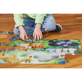 Crocodile Creek kid-friendly puzzle supports ages 3 and up with safe edges.