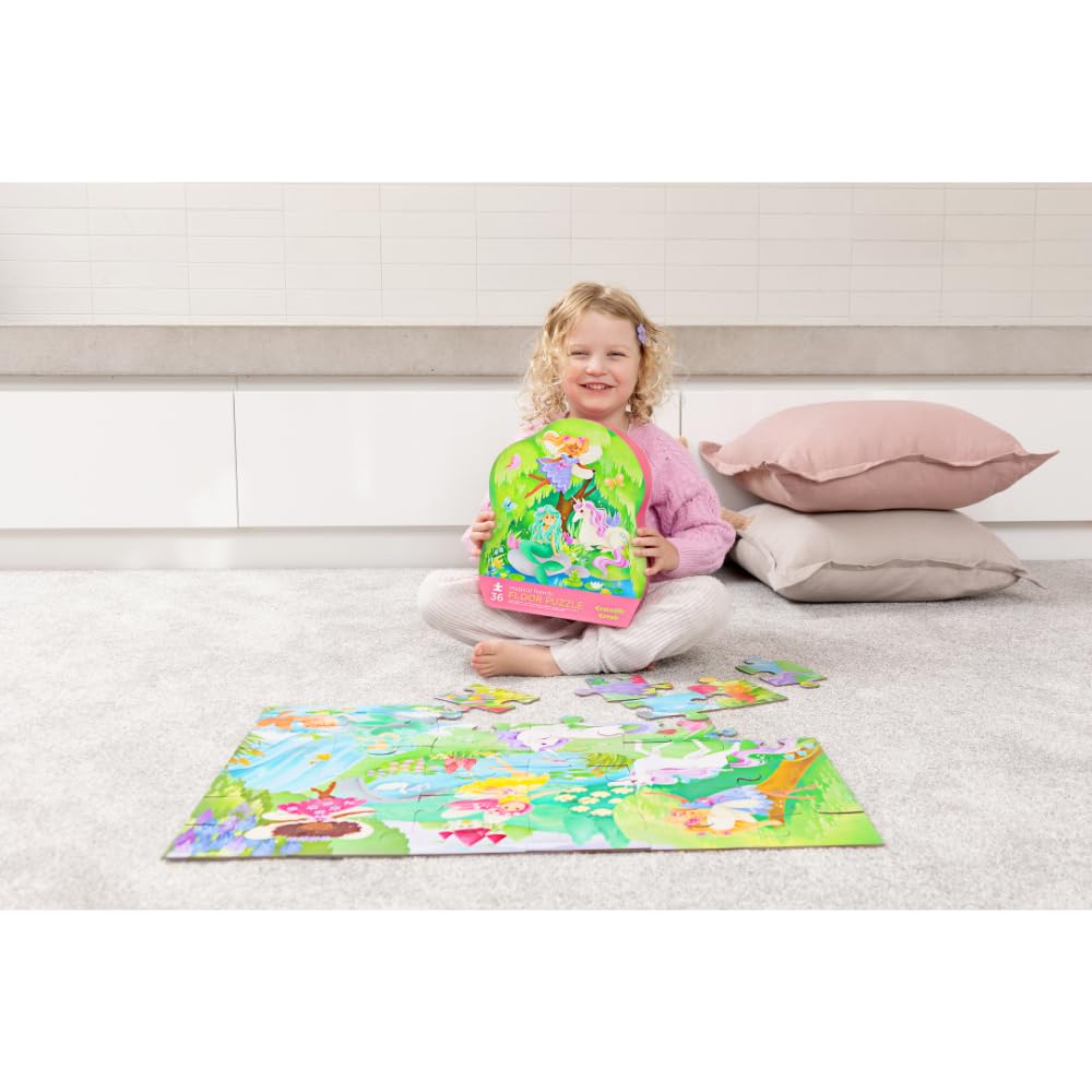 Crocodile Creek puzzle features vibrant colors to attract kids