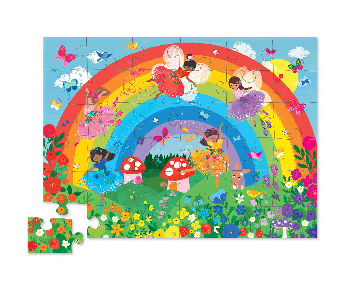 Crocodile Creek large-piece puzzle for kids, supports fine motor skills.