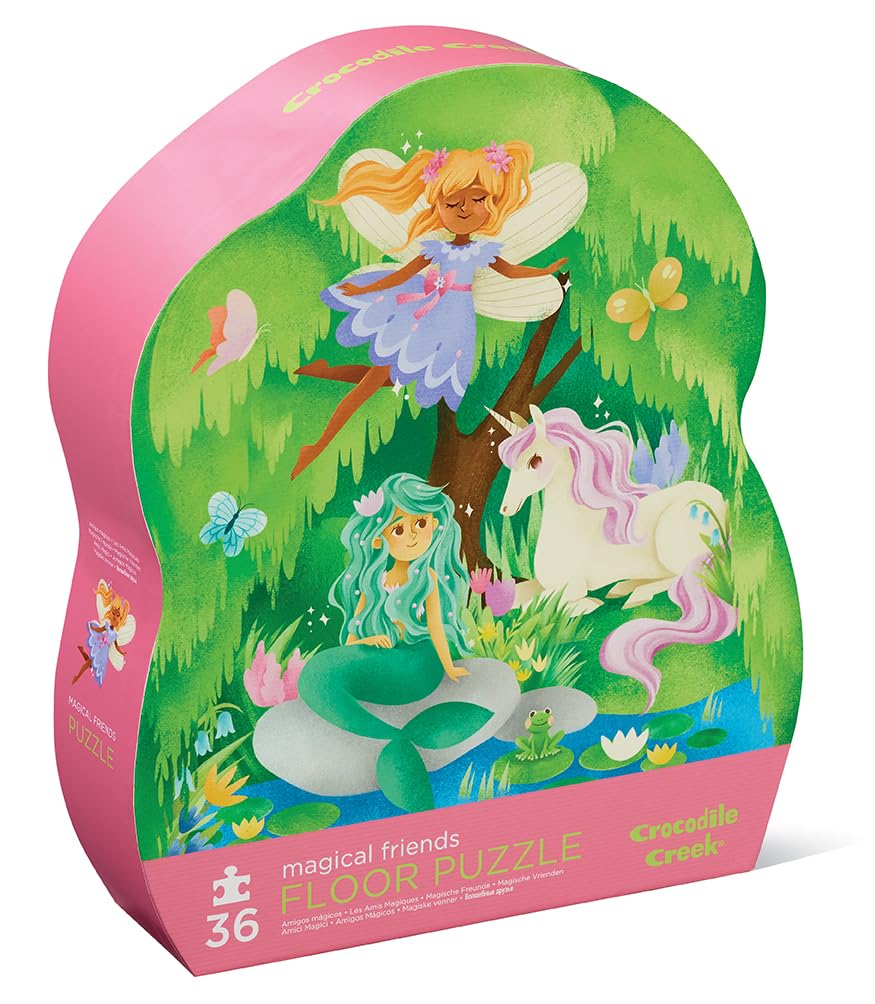 Crocodile Creek Magical Friends floor puzzle laid out for group play