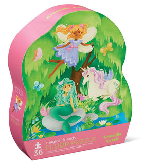 Crocodile Creek Magical Friends floor puzzle laid out for group play