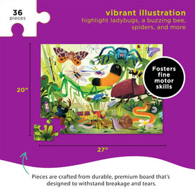 Heavy-duty storage box for Crocodile Creek puzzle pieces after play.