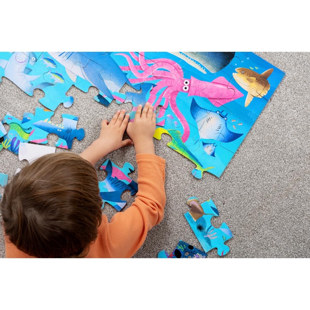 Crocodile Creek shark-reef illustration fosters curiosity about marine life and ecosystems