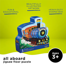 Crocodile Creek All Aboard heavy-duty storage box for easy puzzle storage